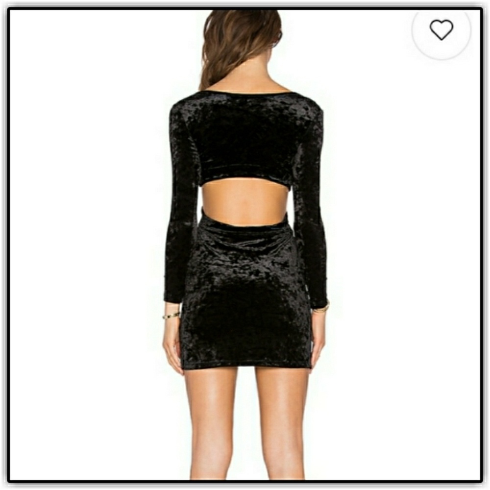 NWT Revolve Blue Life Black Velvet BB Dress - Picture 3 of 8